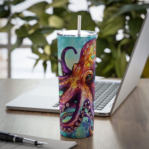 Watercolor Octopus 20oz Tumbler - Picture 1 of 6